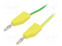 Test lead; PVC; 1m; yellow-green; 32A; 60V; Cond.cross sec: 2.5mm2