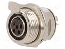 Socket; XLR mini; female; PIN: 5; soldering; 4A; 0.5mm2