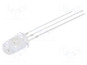 IR transmitter; 5mm; 830-870nm; transparent; 30mW; 30°; THT