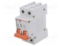 Circuit breaker; 230/400VAC; Inom: 10A; Poles: 2; Charact: C; 6kA