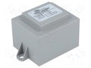 Transformer: encapsulated; 18VA; 230VAC; 15V; 15V; 0.6A; 0.6A; IP00