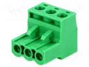 Pluggable terminal block; 5mm; ways: 3; straight; plug; female
