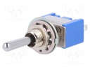 Switch: toggle; Pos: 3; SP3T; (ON)-OFF-(ON); 6A/125VAC; -10÷55°C