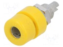 Connector: 4mm banana; socket; 32A; 30VAC; 60VDC; yellow; screw