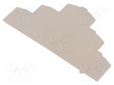 End/partition plate; beige; Width: 1.5mm; wemid; max.120°C