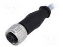 Plug; M12; PIN: 3; female; A code-DeviceNet / CANopen; 1.5m; cables
