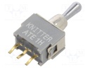 Switch: toggle; Pos: 3; SPDT; (ON)-OFF-ON; 0.05A; 0.05A; -20÷85°C