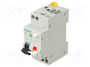 RCBO breaker; Inom: 10A; Ires: 30mA; Poles: 1+N; 230VAC; IP20; RCBO