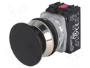 Switch: push-button; Stabl.pos: 1; NC + NO; 30mm; black; IP56; Pos: 2