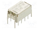 Relay: electromagnetic; DPDT; Ucoil: 12VDC; Icontacts max: 1A; PCB