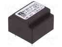 Transformer: encapsulated; 0.35VA; 110VAC; 24V; 15mA; Mounting: PCB