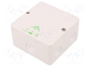 Enclosure: junction box; X: 93mm; Y: 93mm; Z: 55mm; polystyrene; IP65