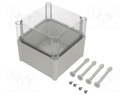 Enclosure: multipurpose; X: 188mm; Y: 188mm; Z: 180mm; SOLID; grey