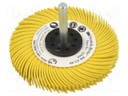 Wheel brush; 75mm; Granularity: 80; with lever; Mounting: rod 6mm