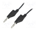 Test lead; silicone; 2m; black; 15A; 60V; Cond.cross sec: 0.75mm2