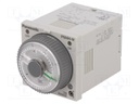 Timer; 0,1s÷500h; DPDT; 250VAC/5A; 24VAC; 24VDC; socket,on panel