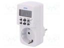 Programmable time switch; Range: 1min÷7days; 230VAC; IP20