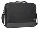 Laptop bag; black; poliester 600D; Usable dim: 385x47x285mm; 16"
