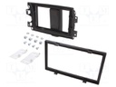 Radio mounting frame; Fiat; 2 DIN; black gloss
