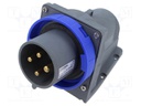 Connector: AC supply 3-phase; socket; male; angled; -25÷40°C; IP67