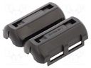 Ferrite: two-piece; on round cable; 44; 0÷85°C; 285Ω; 100MHz