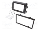 Radio frame; Fiat; 2 DIN; black gloss