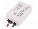 Power supply: switched-mode; LED; 58W; 24VDC; 2.4A; 180÷295VAC