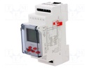 Programmable time switch; Range: 1 year; SPDT; 230VAC; DIN; PIN: 5