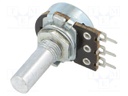 Potentiometer: shaft; single turn; 470kΩ; 100mW; ±30%; 6mm; for PCB