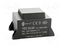 Transformer: encapsulated; 20VA; 230VAC; 18V; 1111.1mA; IP00; 600g