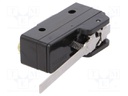 Microswitch SNAP ACTION; precise operation,with lever; SPDT