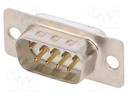 D-Sub; PIN: 9; plug; male; stamped and formed contacts; soldering