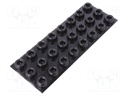 Self-adhesive foot; H: 10.2mm; black; polyurethane; Dim: Ø22.4mm
