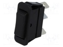 ROCKER; SP3T; Pos: 3; (ON)-OFF-(ON); 16A/250VAC; 20A/28VDC; black