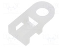 Screw mounted clamp; polyamide; natural; B: 5.5mm; H: 5mm; L: 190mm