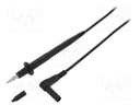 Test lead; PVC; 1m; black; 20A; Plating: nickel plated
