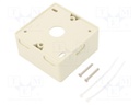 Socket; case; Colour: white; surface-mounted