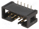 Socket; IDC; male; PIN: 10; vertical; SMT; gold-plated; 2A; 2.54mm