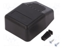 Enclosure: for power supplies; X: 60mm; Y: 85mm; Z: 32mm; ABS; black