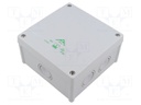 Enclosure: junction box; X: 127mm; Y: 127mm; Z: 70mm; IP66; grey; ABOX