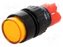 Switch: push-button; Pos: 2; SPDT; 3A/220VAC; 2A/24VDC; orange; IP40