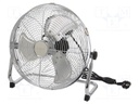 Fan: AC; Len: 1.5m; Colour: metallic; Body dim: 390x360x200mm; 50W