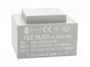 Transformer: encapsulated; 10VA; 230VAC; 15V; 15V; 333.3mA; 333.3mA