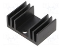 Heatsink: extruded; U; TO220; black; L: 20mm; W: 29mm; H: 12mm; 13.5K/W