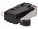 Microswitch SNAP ACTION; with lever (with roller); SPDT; Pos: 2