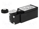 Limit switch; lever R 27mm, plastic roller Ø18mm; NO + NC; 10A