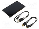 Display: TFT; 7"; 1024x600; Interface: HDMI; 1000cd/m2; 4DHDMI