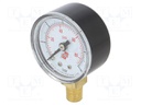 Manometer; Working pressure: 0÷6bar; 40mm; Enclos.mat: plastic