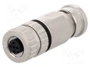 Plug; M12; PIN: 4; female; A code-DeviceNet / CANopen; for cable