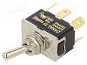 Switch: toggle; Pos: 2; DPDT; ON-ON; 10A/250VAC; Toggle: round; 1.5kV